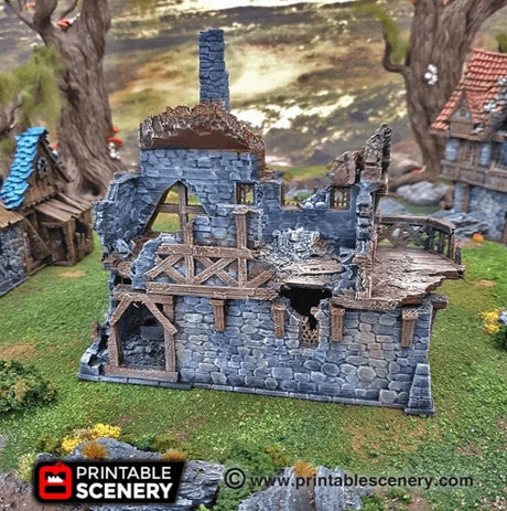 Tabletop Terrain Ruins Ruined Port Merchant - Fantasy Ruins