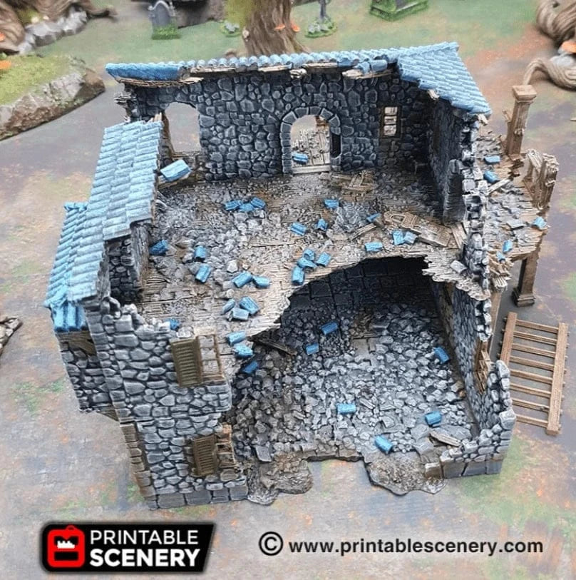 Tabletop Terrain Ruins Ruined Port Tavern - Fantasy Ruins