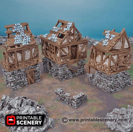 Tabletop Terrain Ruins Ruined Quarter- Fantasy Ruins
