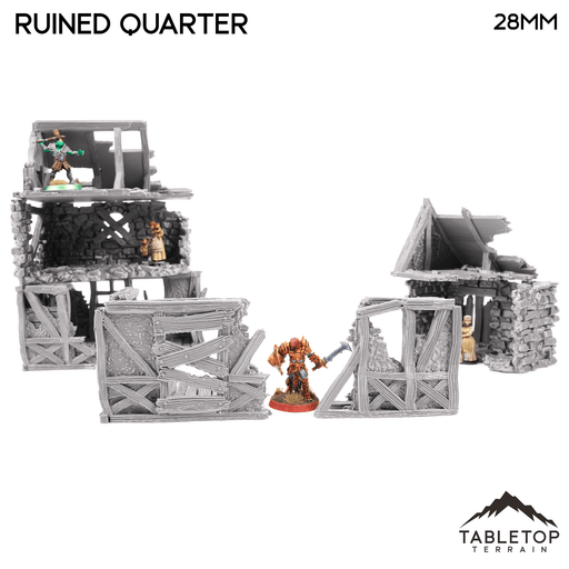 Tabletop Terrain Ruins Ruined Quarter- Fantasy Ruins Tabletop Terrain