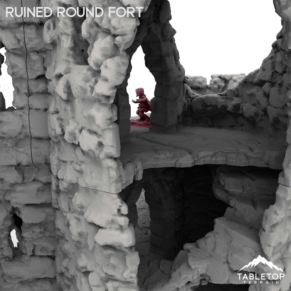 Tabletop Terrain Ruins Ruined Round Fort