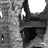 Tabletop Terrain Ruins Ruined Round Fort