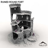 Tabletop Terrain Ruins Ruined Round Fort