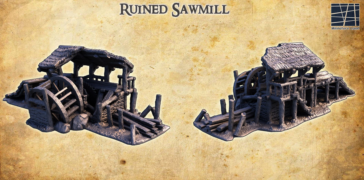 Tabletop Terrain Ruins Ruined Sawmill