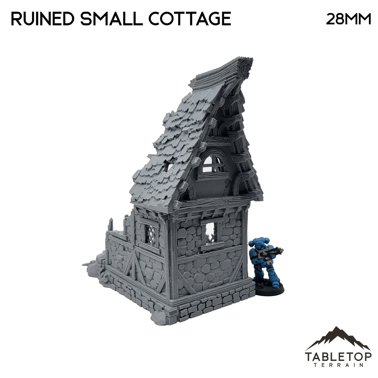 Tabletop Terrain Ruins Ruined Small Cottage - Fantasy Ruins