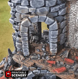 Tabletop Terrain Ruins Ruined Sorcerer's Tower - Fantasy Ruins