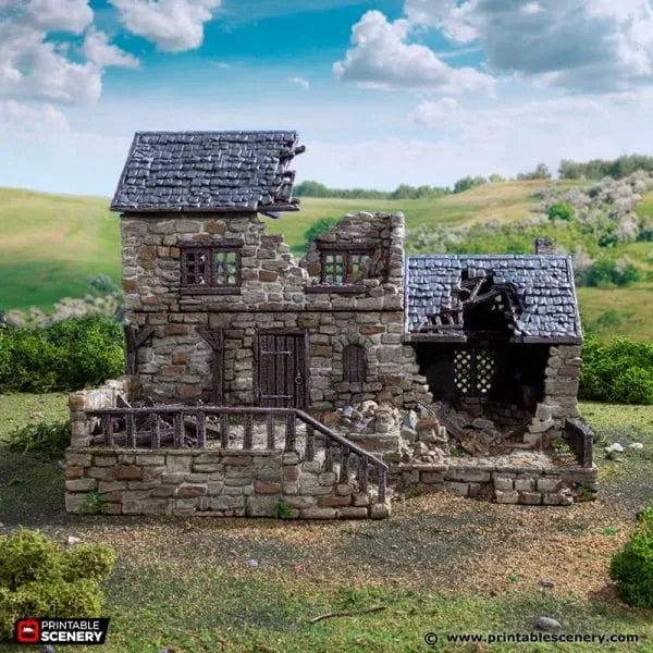 Tabletop Terrain Ruins Ruined Stonestreet Bakers - Country & King - Fantasy Historical Ruins