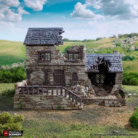 Tabletop Terrain Ruins Ruined Stonestreet Bakers - Country & King - Fantasy Historical Ruins