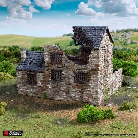 Tabletop Terrain Ruins Ruined Stonestreet Bakers - Country & King - Fantasy Historical Ruins