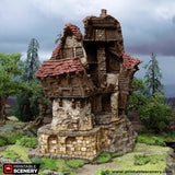 Tabletop Terrain Ruins Ruined Tavern - Hagglethorn Hollow - Fantasy Ruins