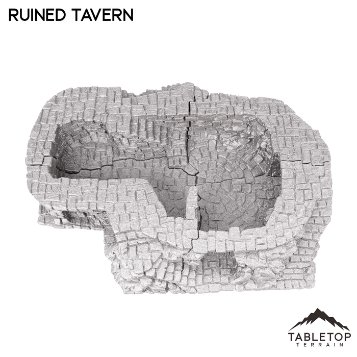 Tabletop Terrain Ruins Ruined Tavern - Hagglethorn Hollow - Fantasy Ruins