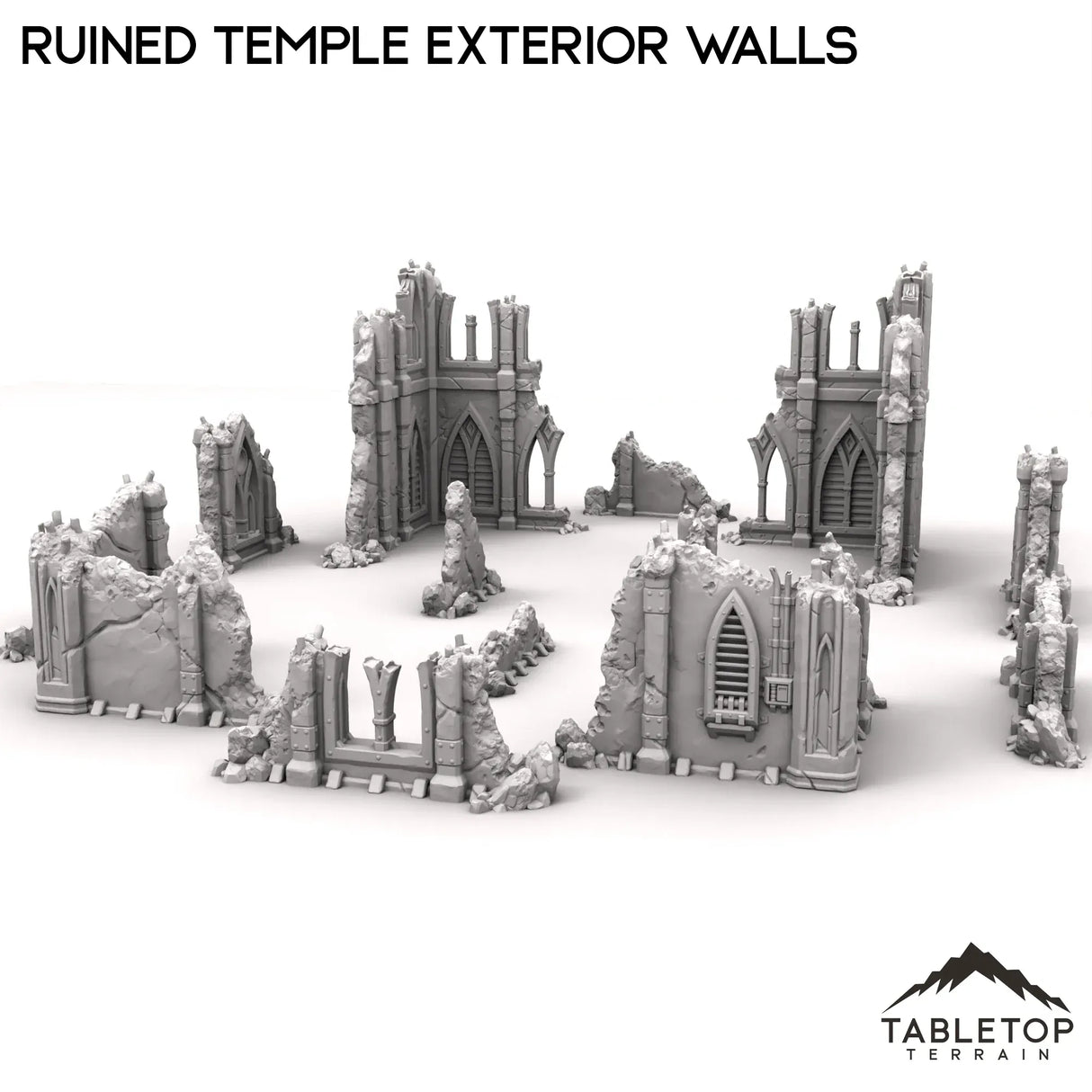 Tabletop Terrain Ruins Ruined Temple Exterior Walls