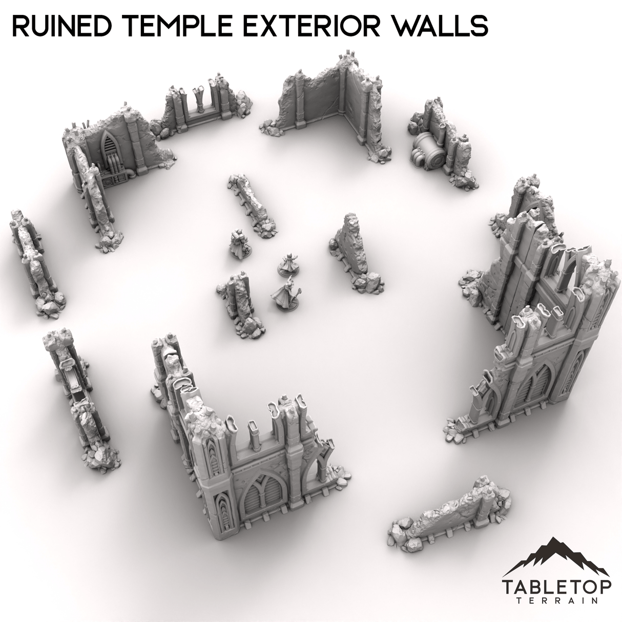 Tabletop Terrain Ruins Ruined Temple Exterior Walls