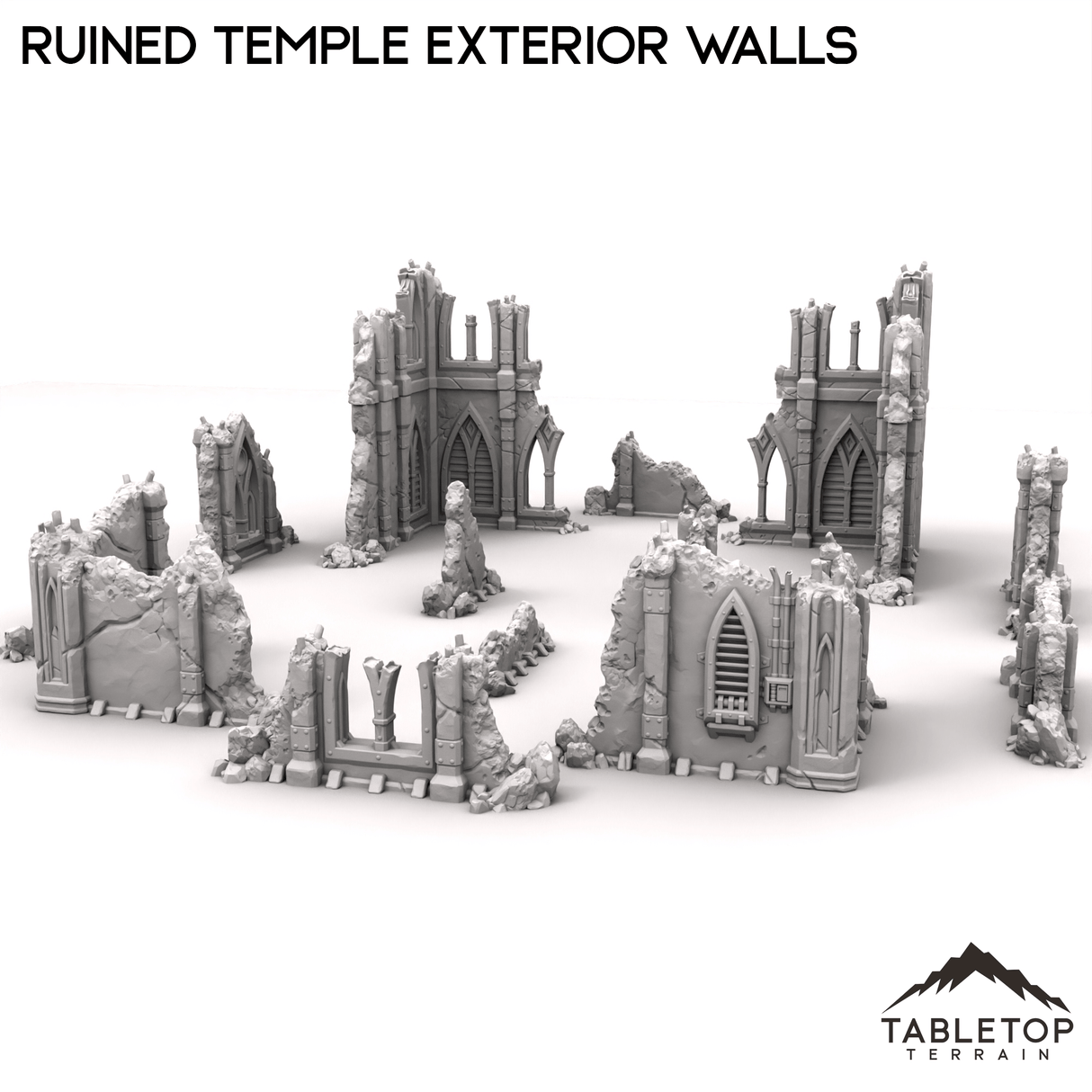 Tabletop Terrain Ruins Ruined Temple Exterior Walls