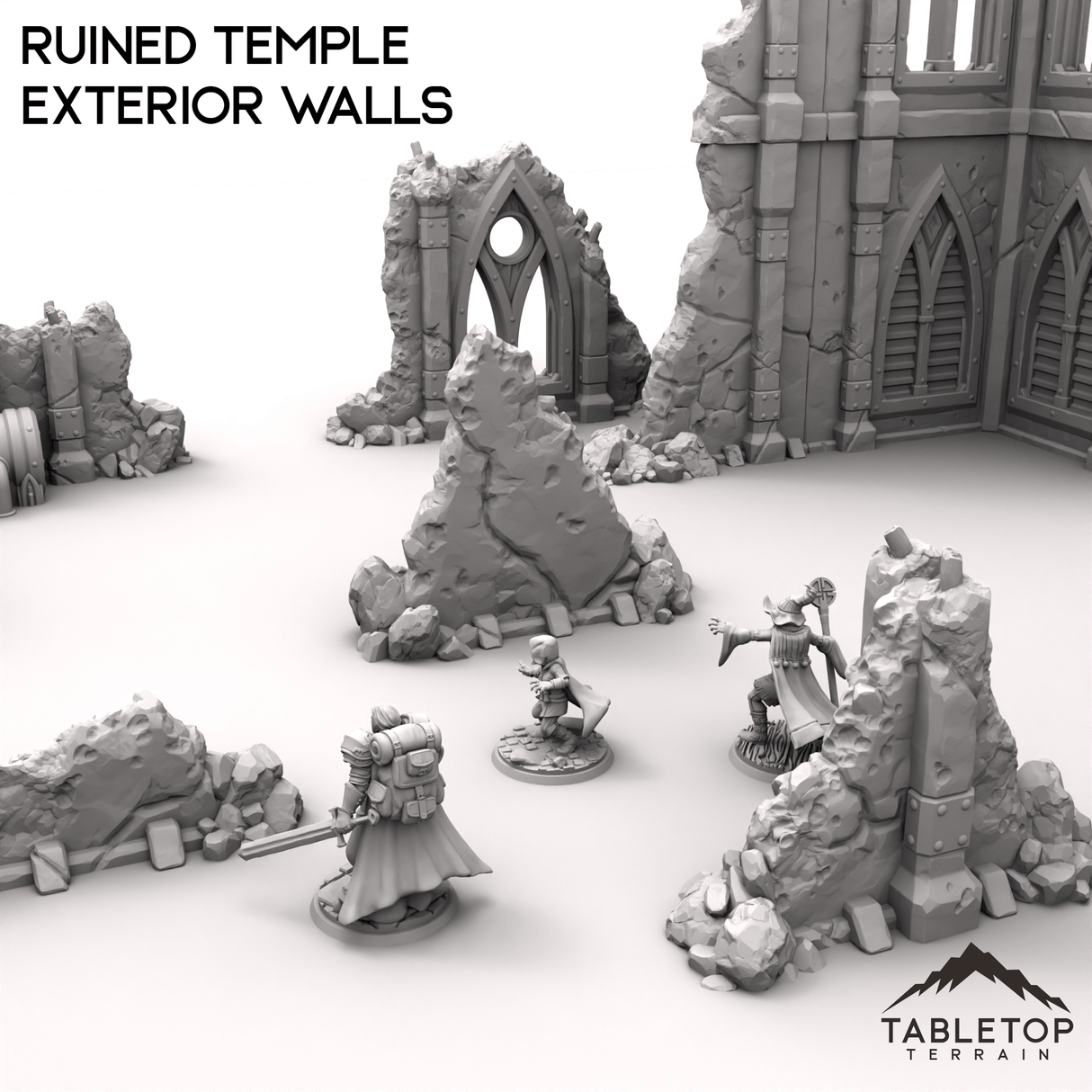 Tabletop Terrain Ruins Ruined Temple Exterior Walls