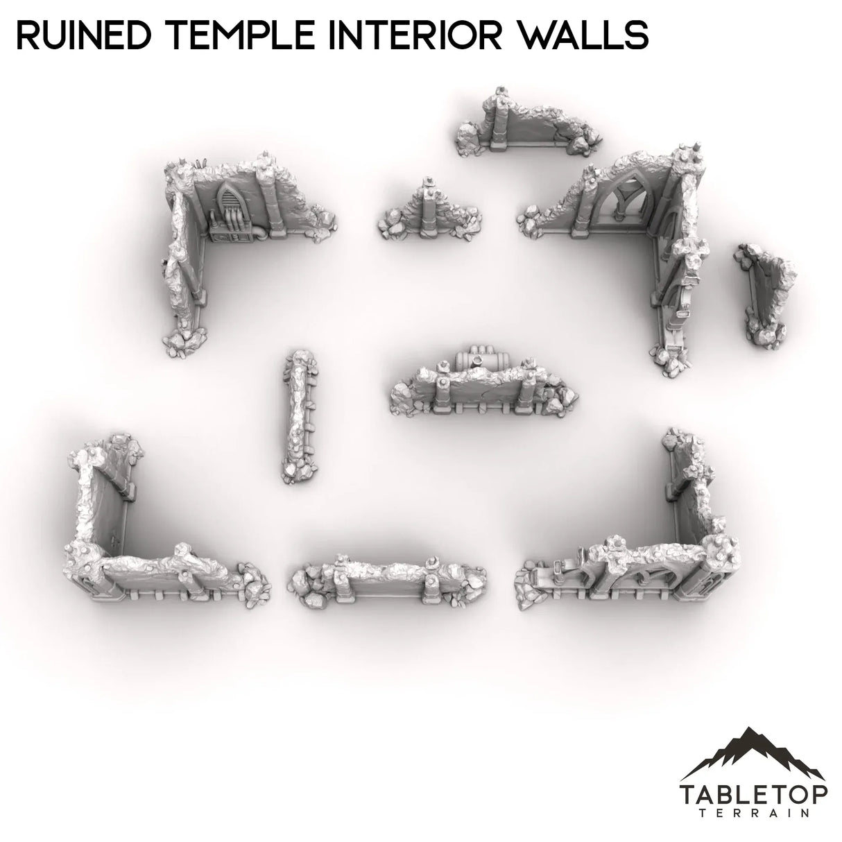 Tabletop Terrain Ruins Ruined Temple Interior Walls