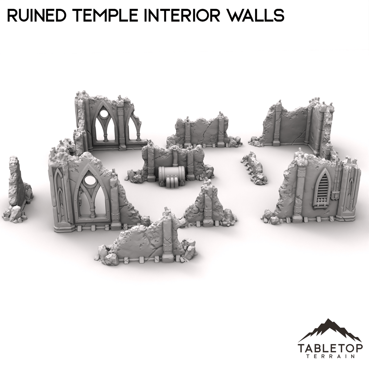 Tabletop Terrain Ruins Ruined Temple Interior Walls