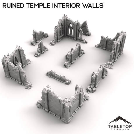 Tabletop Terrain Ruins Ruined Temple Interior Walls