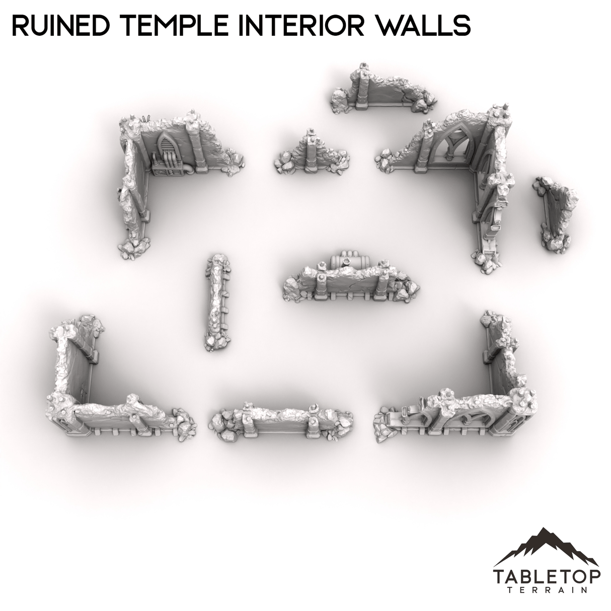 Tabletop Terrain Ruins Ruined Temple Interior Walls