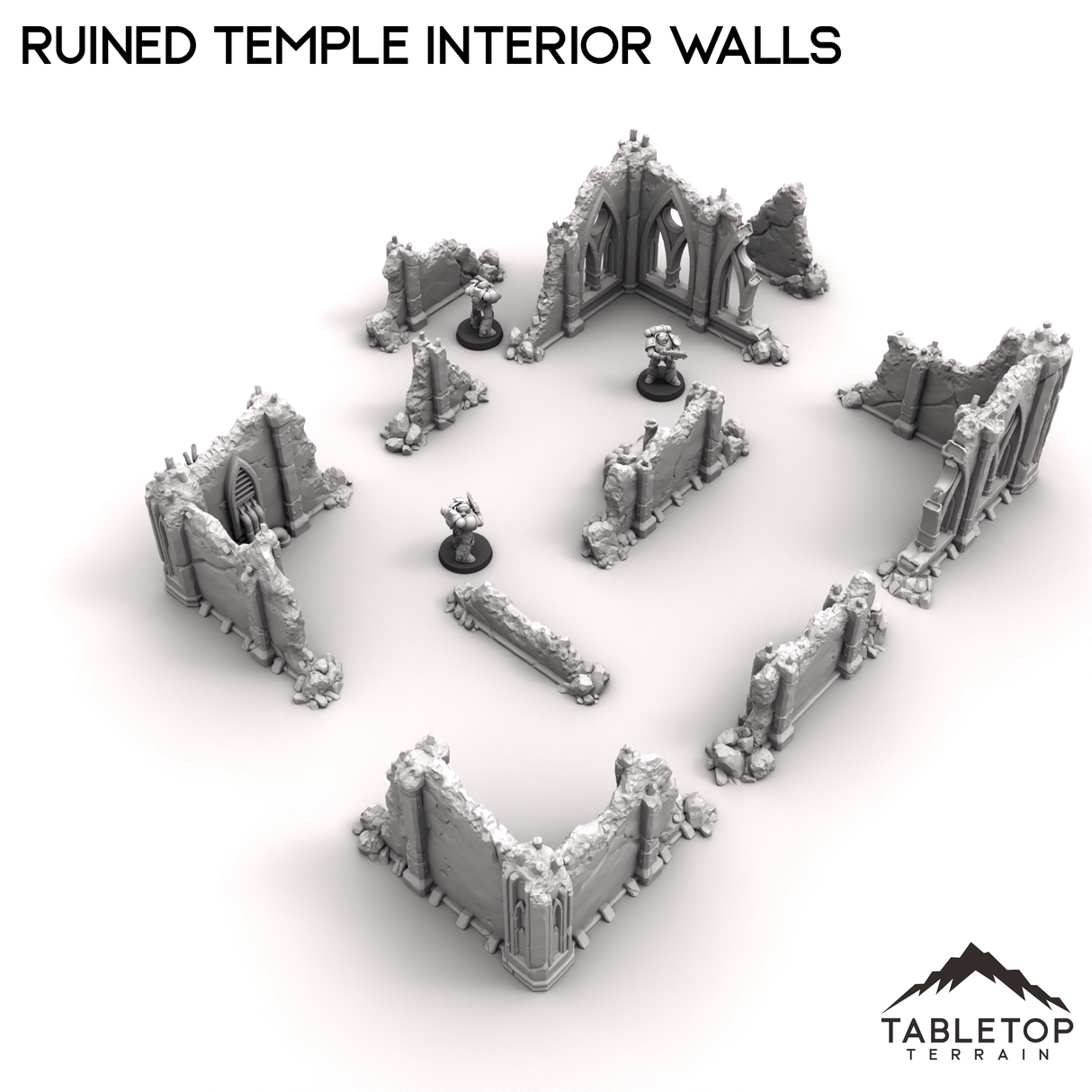 Tabletop Terrain Ruins Ruined Temple Interior Walls