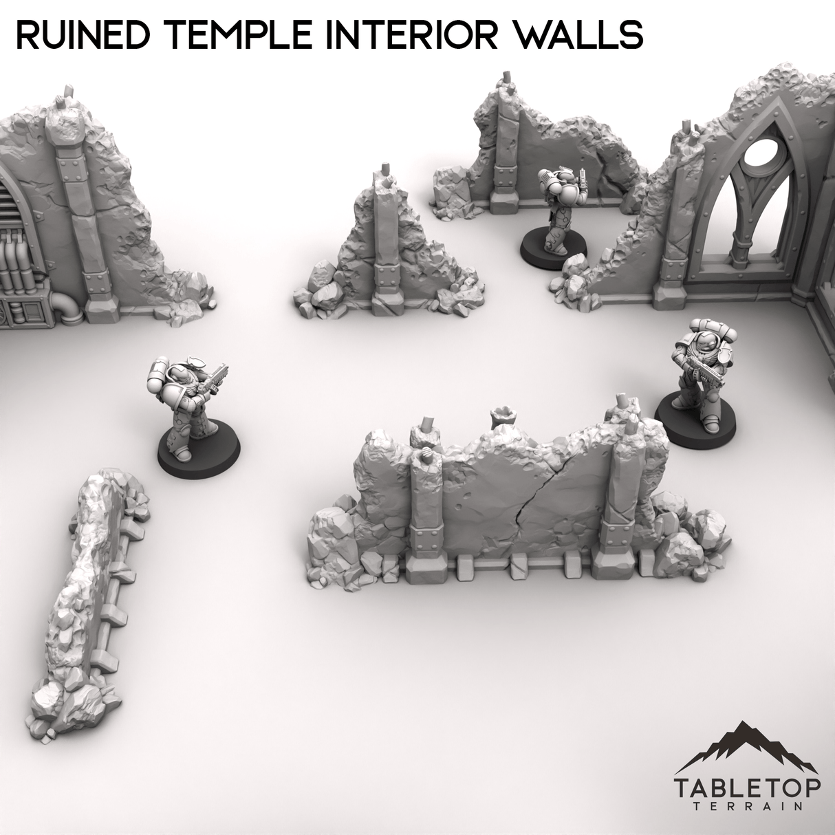 Tabletop Terrain Ruins Ruined Temple Interior Walls