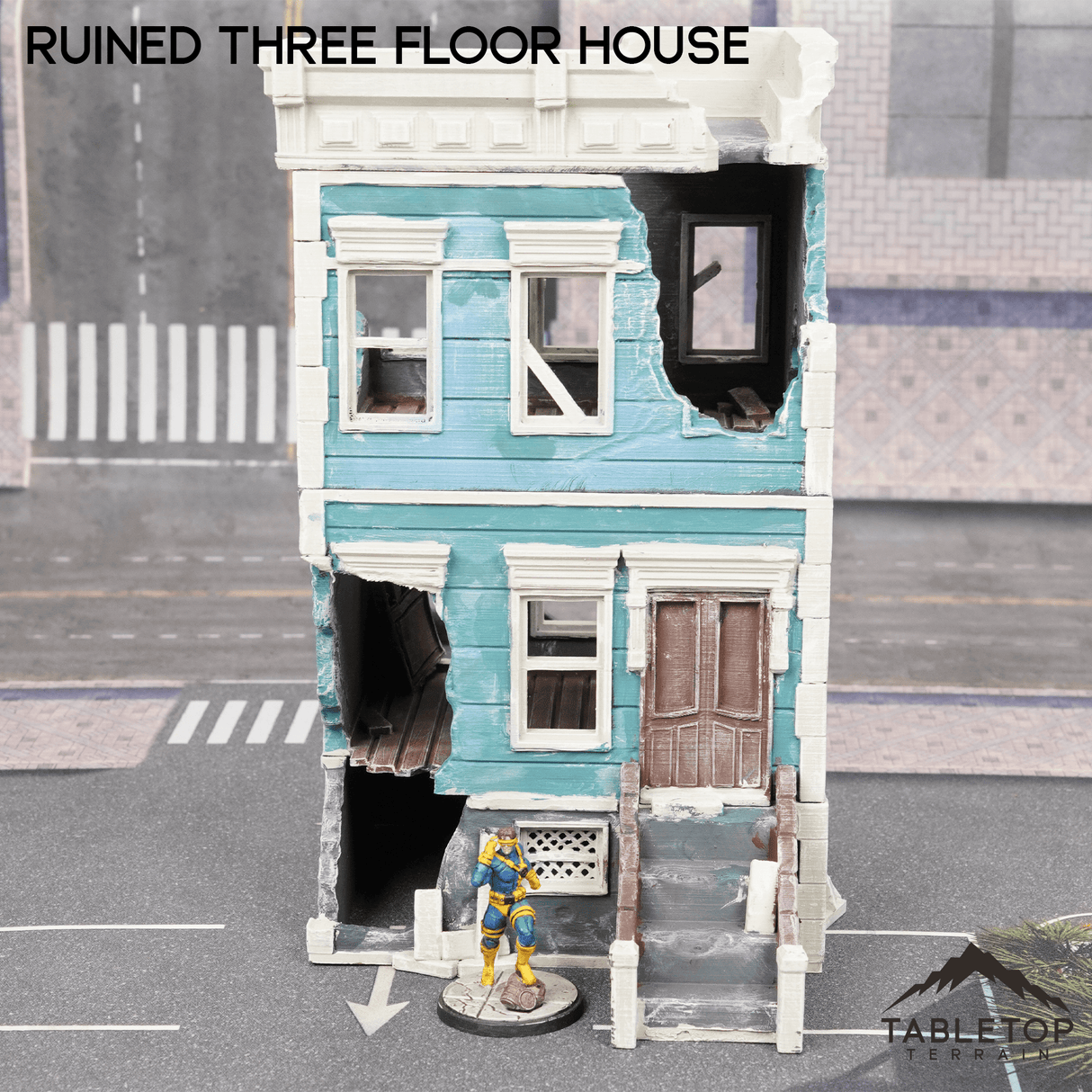 Tabletop Terrain Ruins Ruined Three Floor House