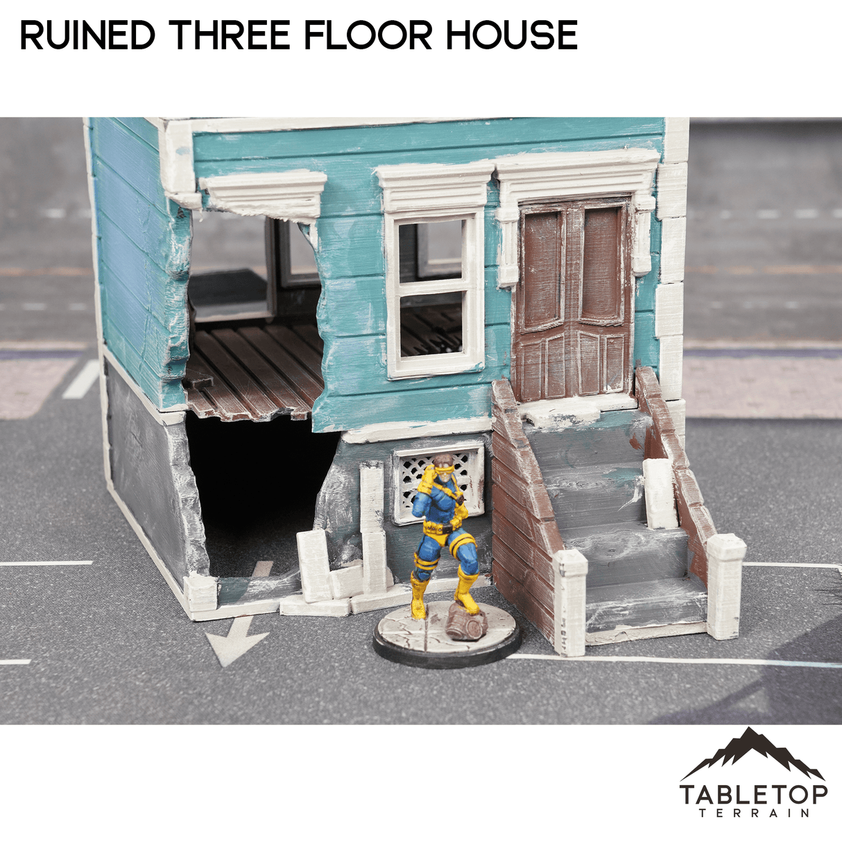 Tabletop Terrain Ruins Ruined Three Floor House