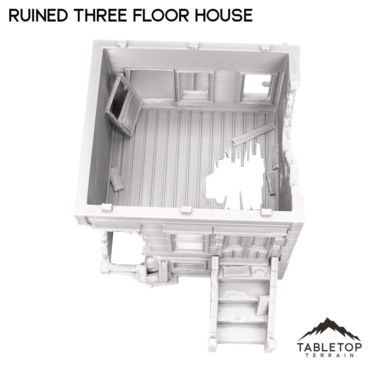 Tabletop Terrain Ruins Ruined Three Floor House