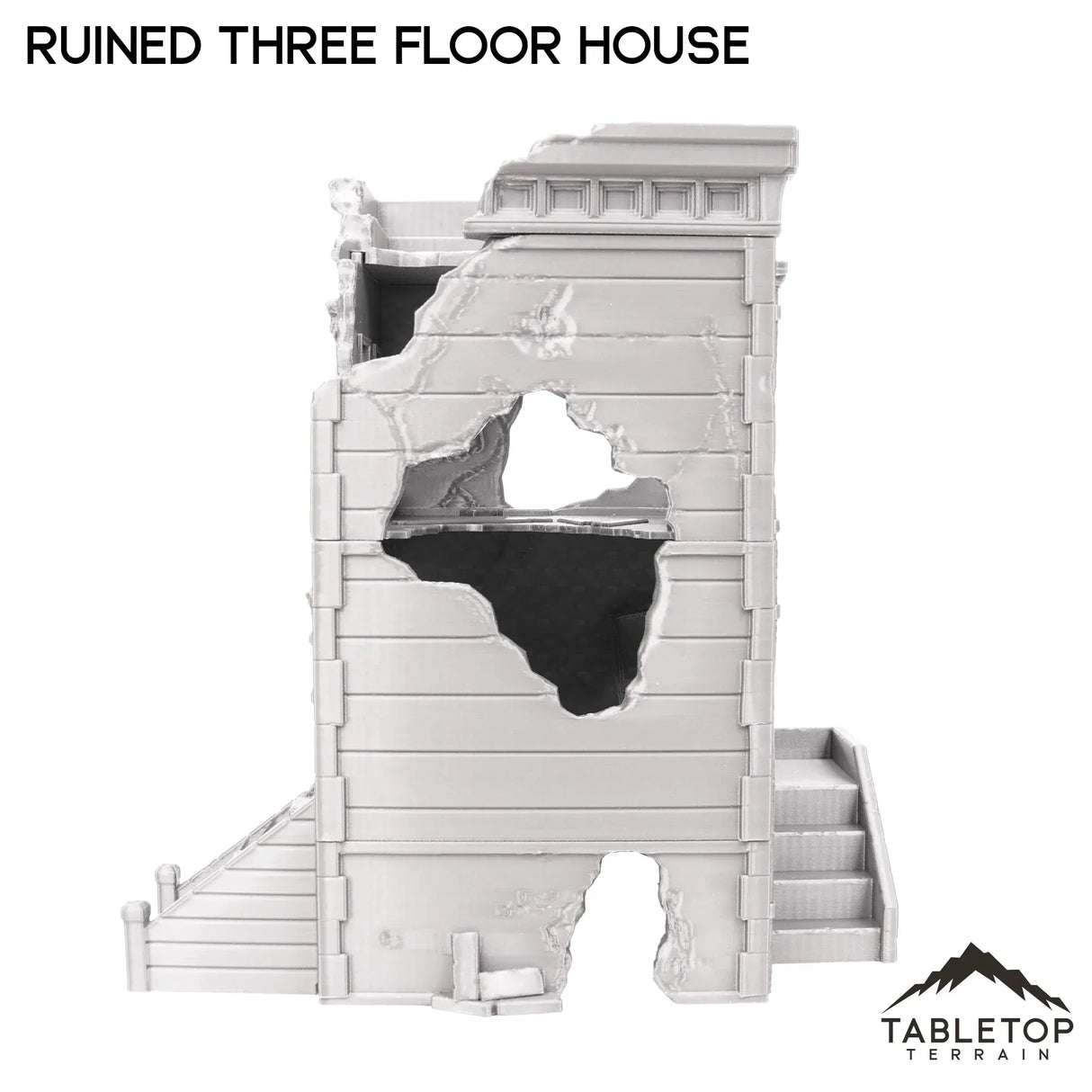 Tabletop Terrain Ruins Ruined Three Floor House