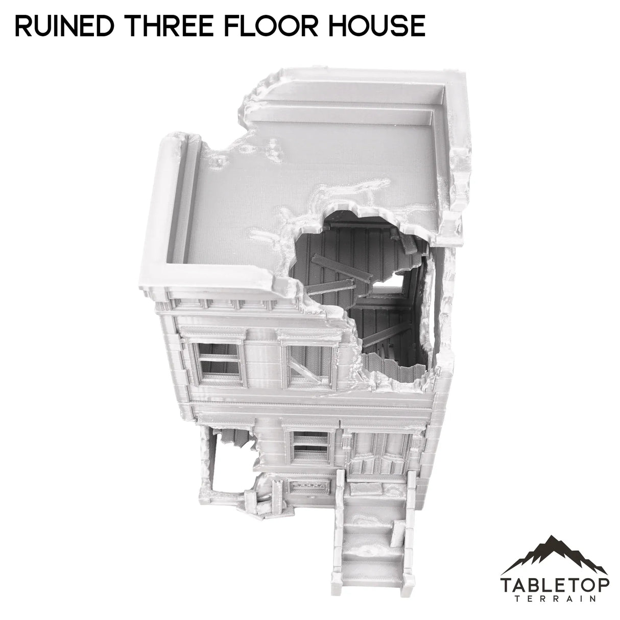Tabletop Terrain Ruins Ruined Three Floor House