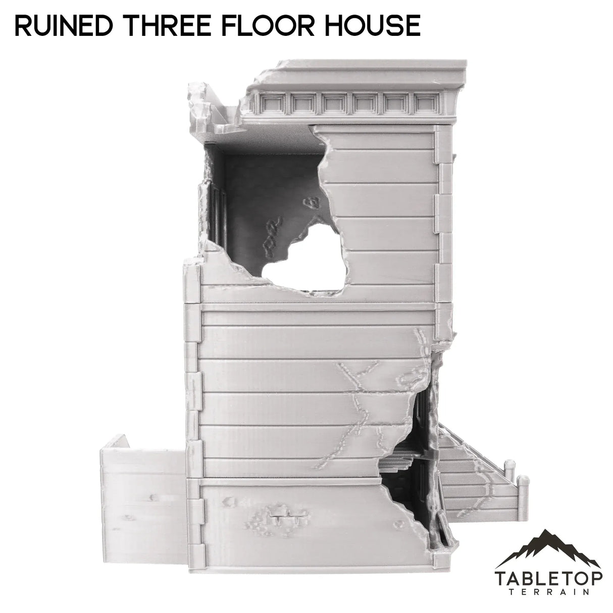 Tabletop Terrain Ruins Ruined Three Floor House