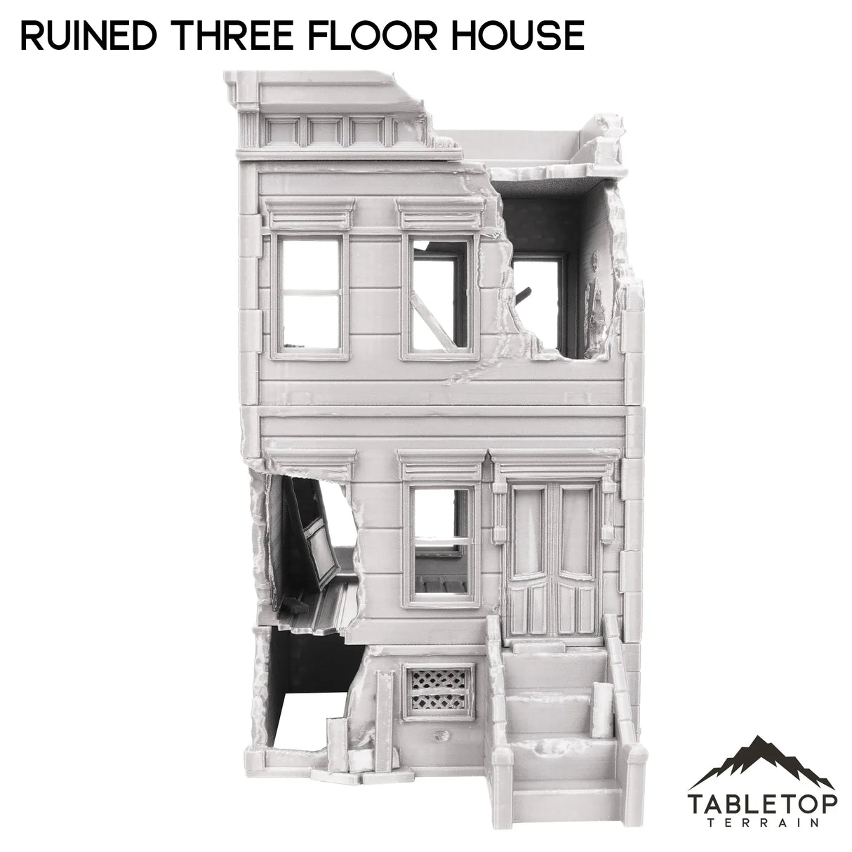 Tabletop Terrain Ruins Ruined Three Floor House