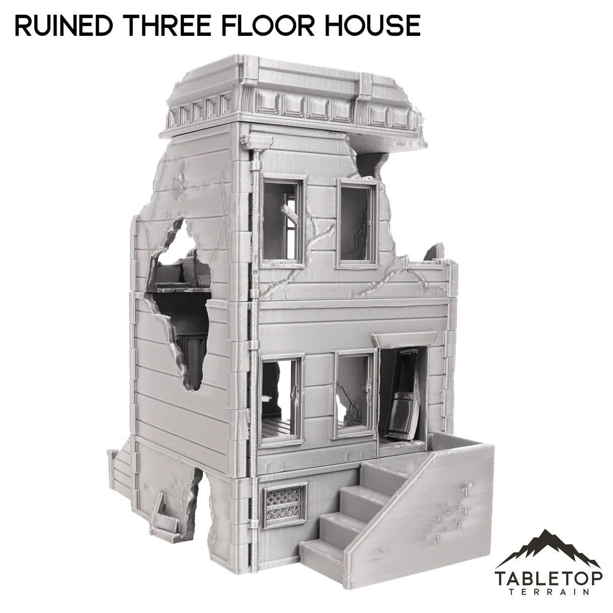 Tabletop Terrain Ruins Ruined Three Floor House