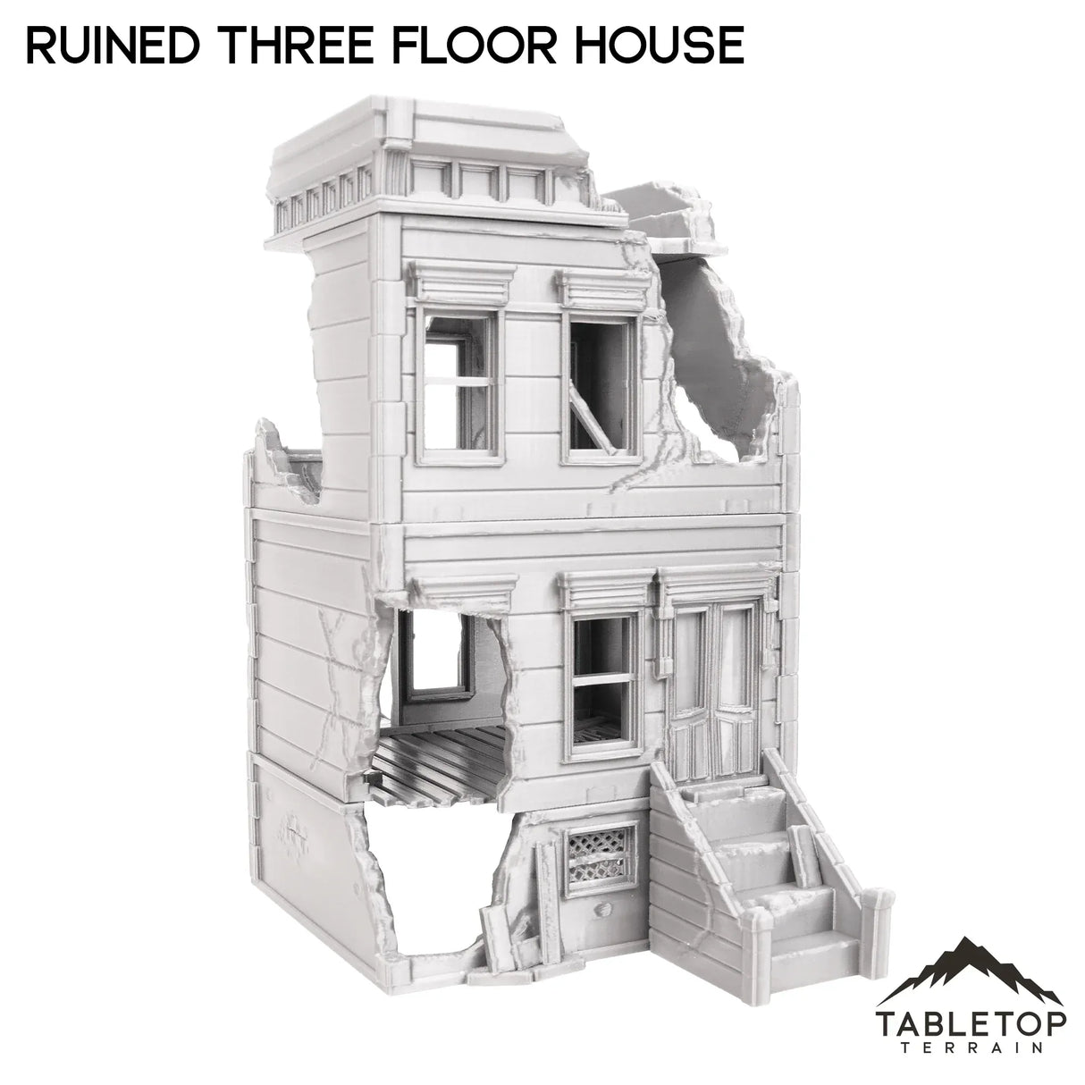Tabletop Terrain Ruins Ruined Three Floor House