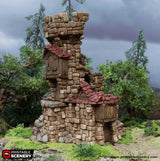 Tabletop Terrain Ruins Ruined Tower - Hagglethorn Hollow - Fantasy Ruins