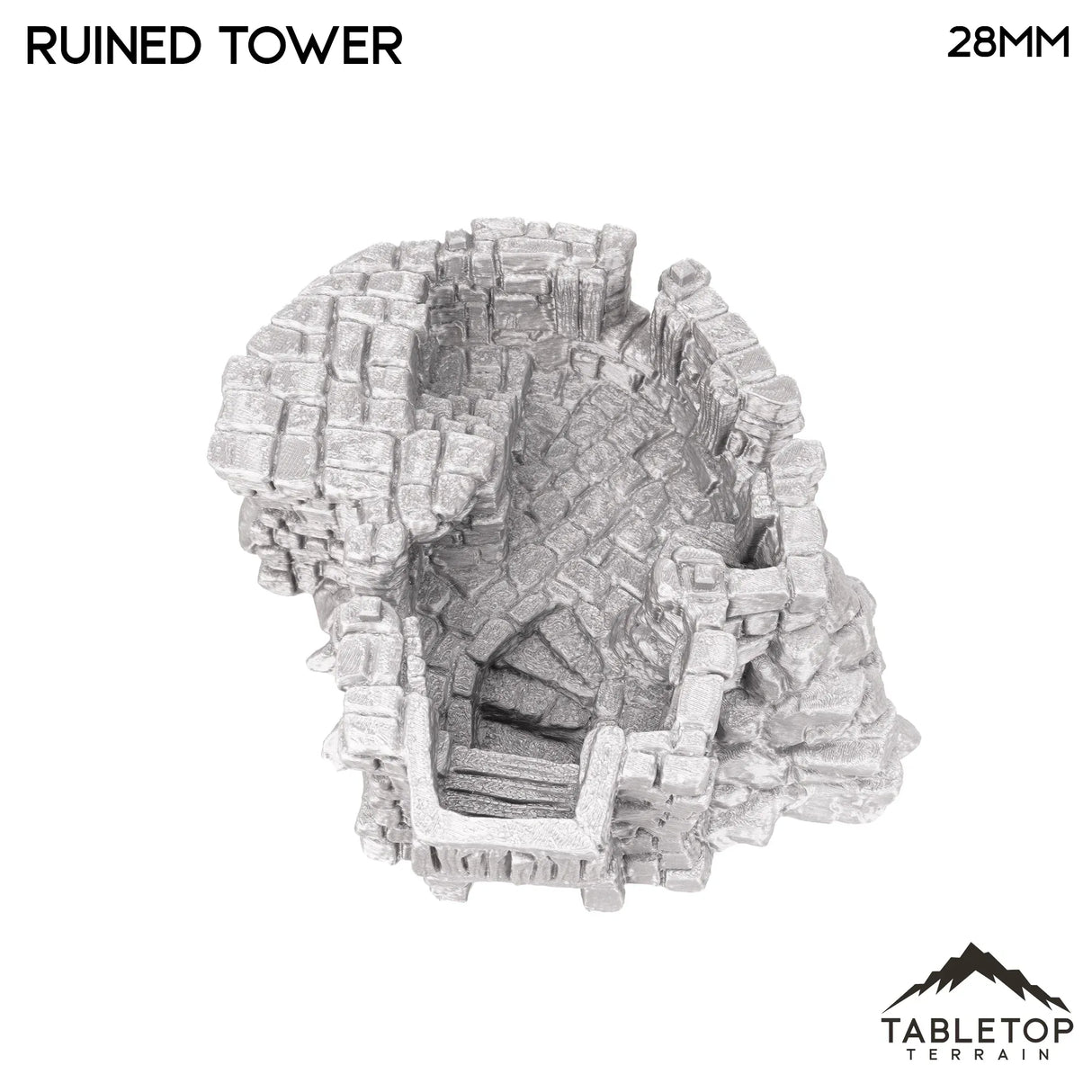 Tabletop Terrain Ruins Ruined Tower - Hagglethorn Hollow - Fantasy Ruins