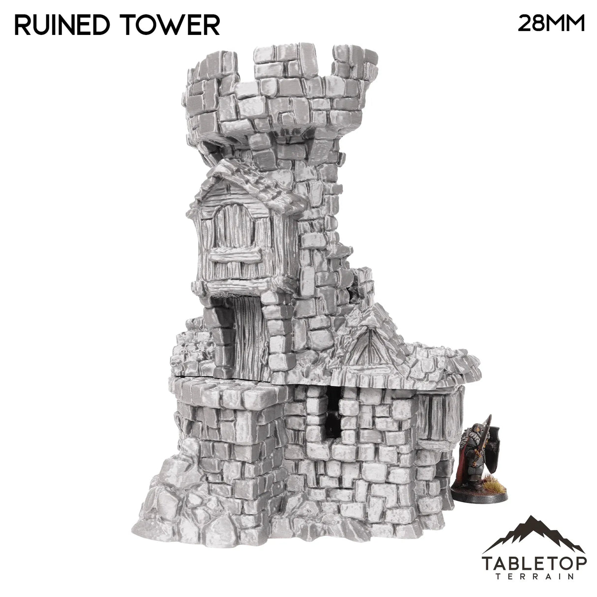 Tabletop Terrain Ruins Ruined Tower - Hagglethorn Hollow - Fantasy Ruins