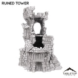 Tabletop Terrain Ruins Ruined Tower - Hagglethorn Hollow - Fantasy Ruins
