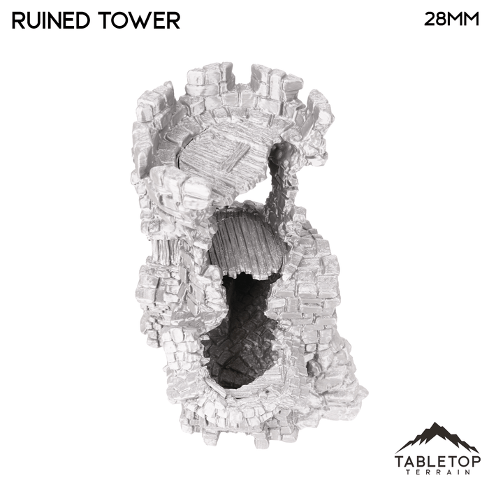 Tabletop Terrain Ruins Ruined Tower - Hagglethorn Hollow - Fantasy Ruins