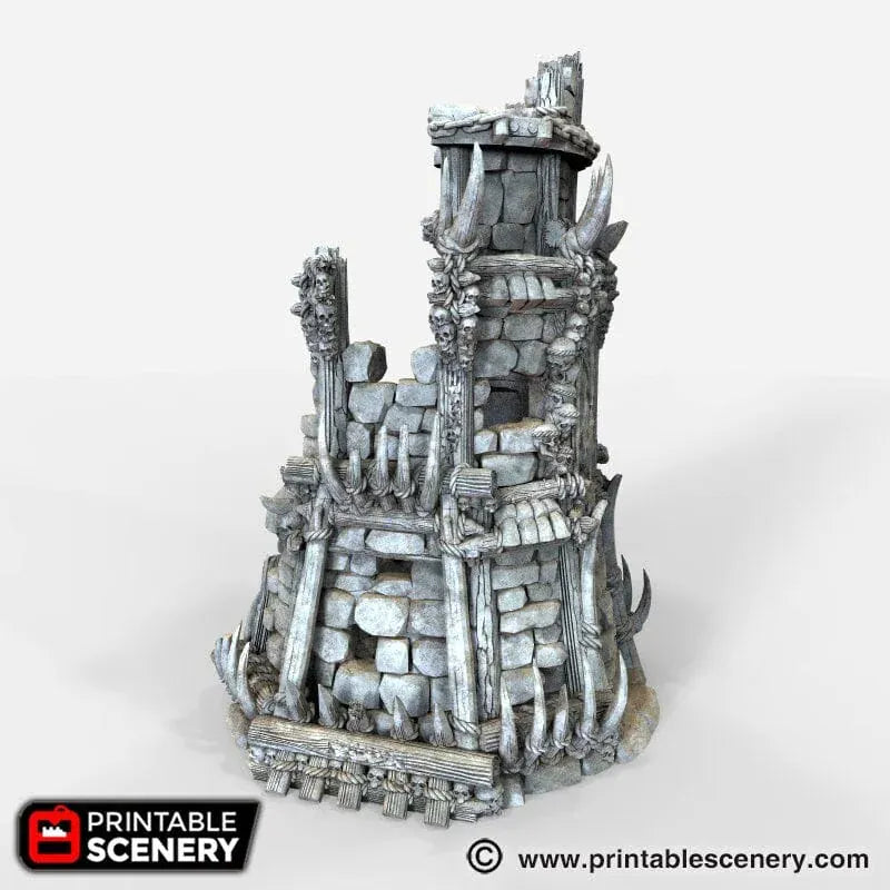 Tabletop Terrain Ruins Ruined Tribal Fort - Tribal Terrain