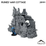 Tabletop Terrain Ruins Ruined War Cottage - Fantasy Ruins