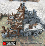 Tabletop Terrain Ruins Ruined War Cottage - Fantasy Ruins