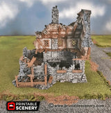 Tabletop Terrain Ruins Ruined Winterdale Tavern - Fantasy Building