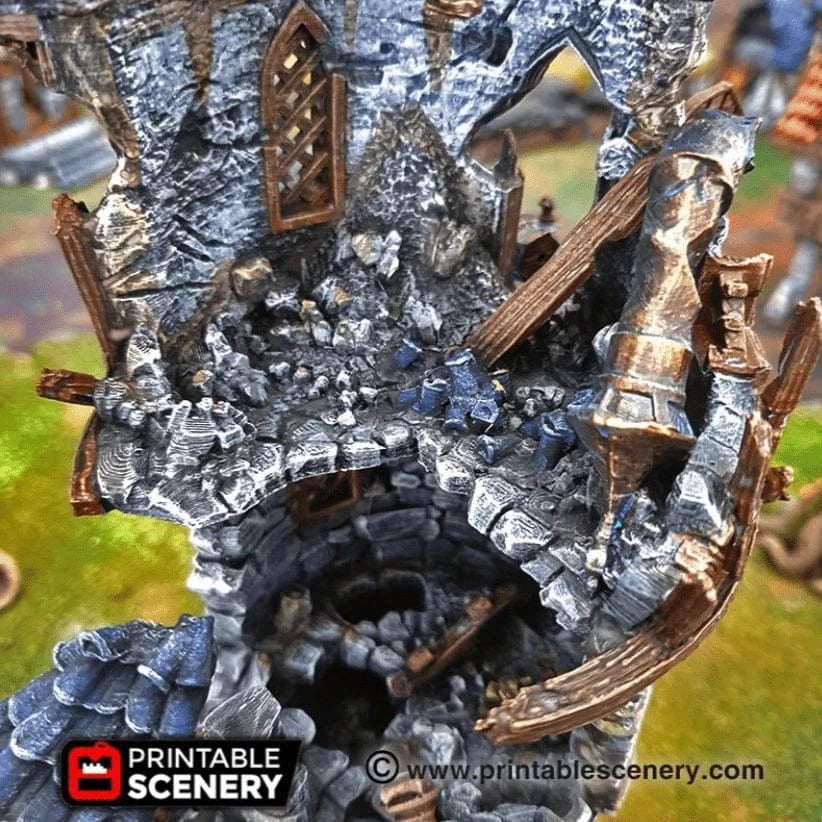 Tabletop Terrain Ruins Ruined Wizard Tower - Fantasy Ruins