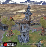 Tabletop Terrain Ruins Ruined Wizard Tower - Fantasy Ruins