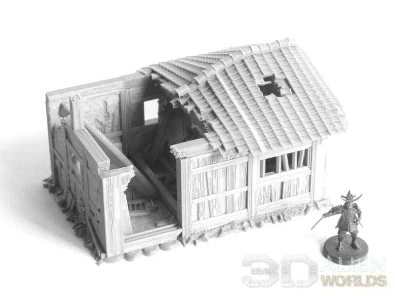 Tabletop Terrain Ruins Samurai Ruined Hut