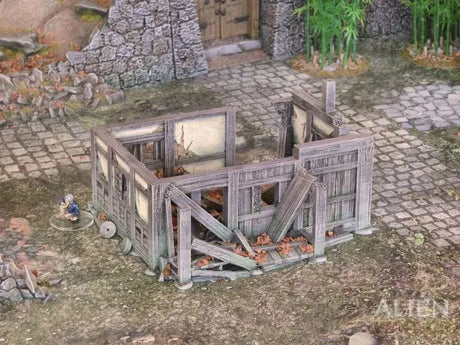 Tabletop Terrain Ruins Samurai Ruined Hut