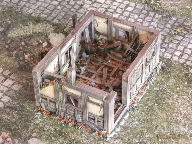 Tabletop Terrain Ruins Samurai Ruined Hut
