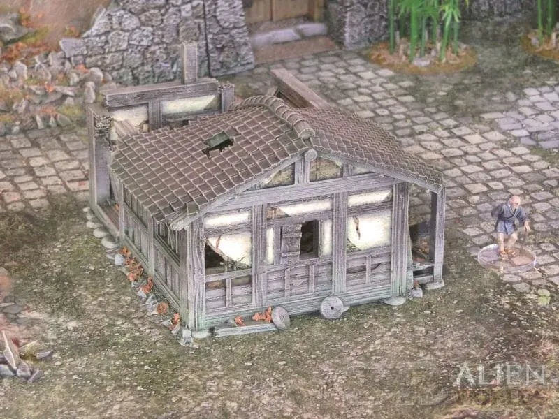 Tabletop Terrain Ruins Samurai Ruined Hut