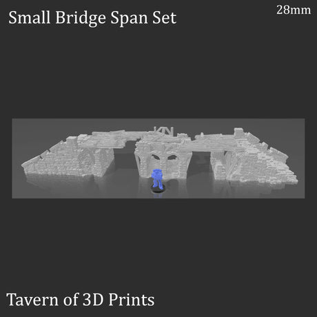 Tabletop Terrain Ruins Small Bridge Span Set 32mm Ruined Bridge Spans - Fantasy Ruins